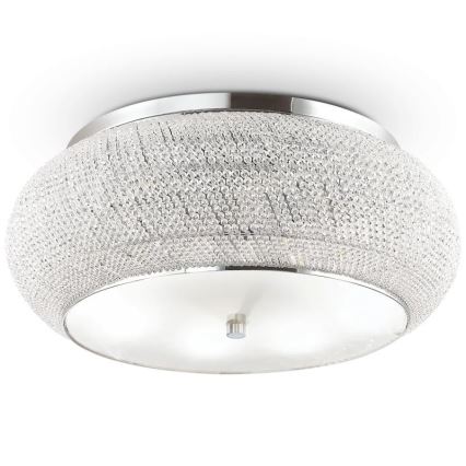 Ideal Lux - Kristallen plafondlamp PASHA 14xE14/40W/230V diameter 65 glanzend chroom