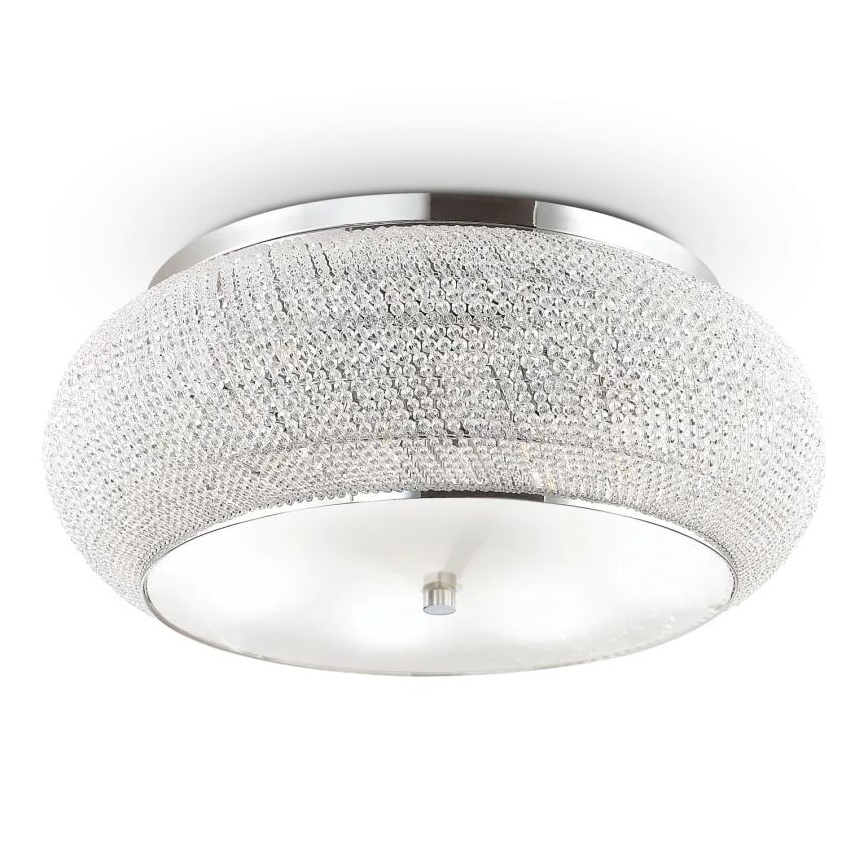 Ideal Lux - Kristallen plafondlamp PASHA 14xE14/40W/230V diameter 65 glanzend chroom