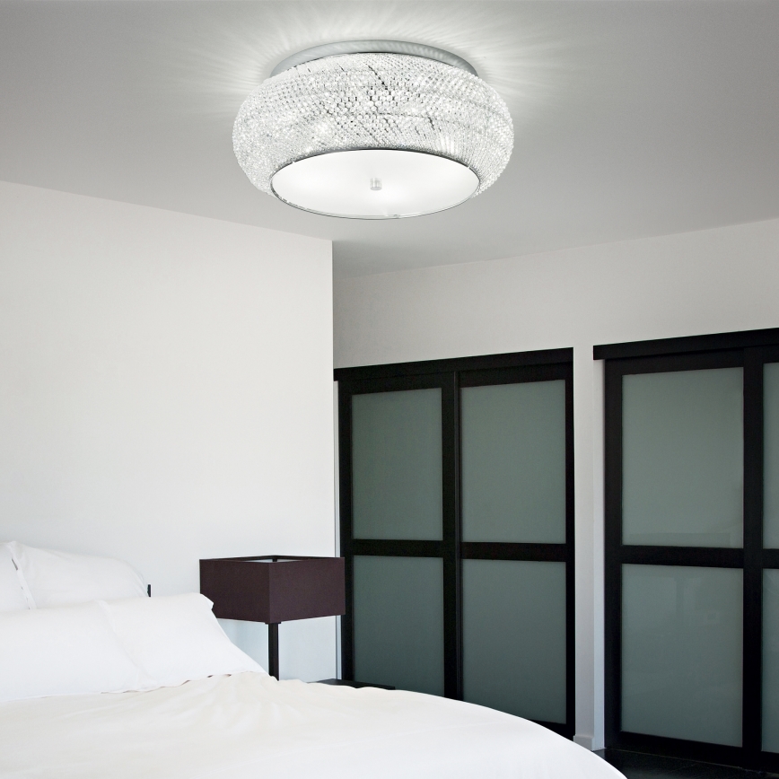 Ideal Lux - Kristallen plafondlamp PASHA 14xE14/40W/230V diameter 65 glanzend chroom