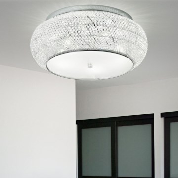 Ideal Lux - Kristallen plafondlamp PASHA 14xE14/40W/230V diameter 65 glanzend chroom