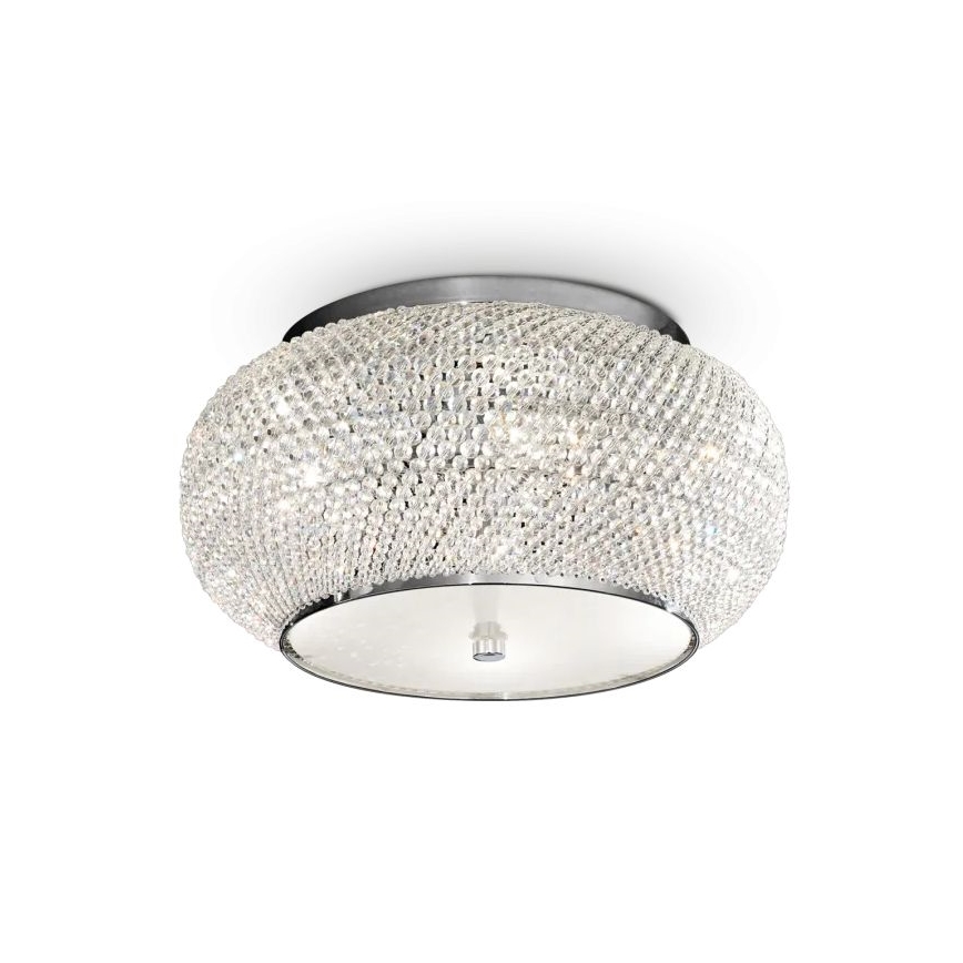 Ideal Lux - Kristallen plafondlamp PASHA 6xE14/40W/230V diameter 40 cm glanzend chroom