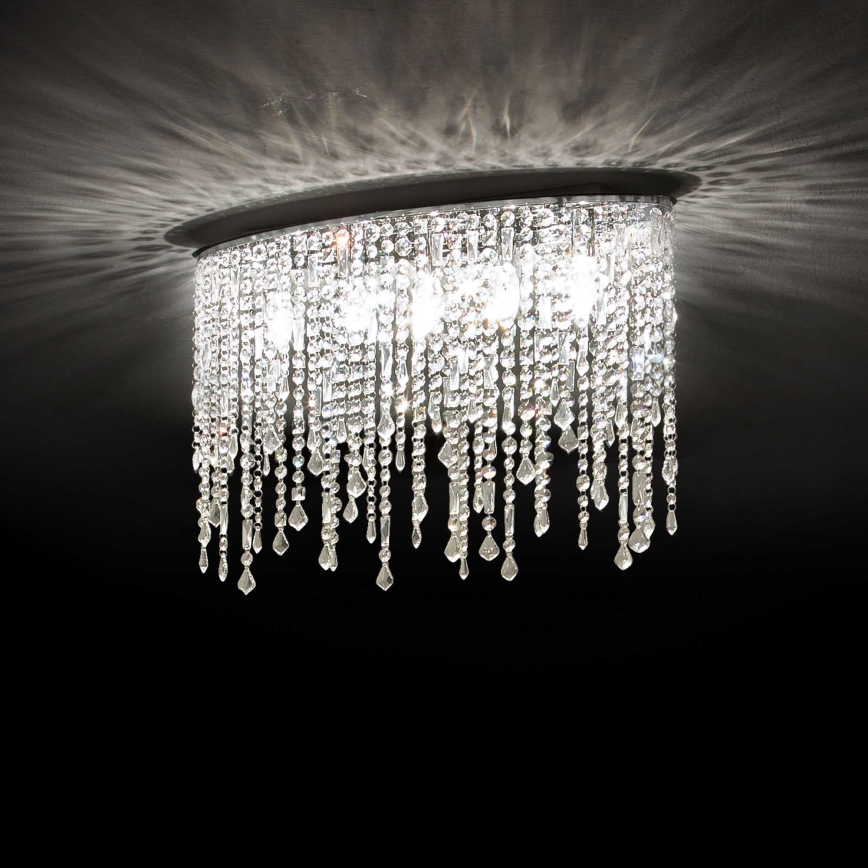 Ideal Lux - Kristallen plafondlamp RAIN 3xE14/40W/230V glanzend chroom