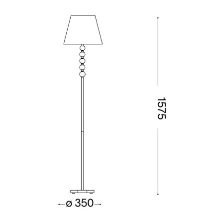 Ideal Lux - Kristallen staande lamp QUEEN 1xE27/60W/230V goud
