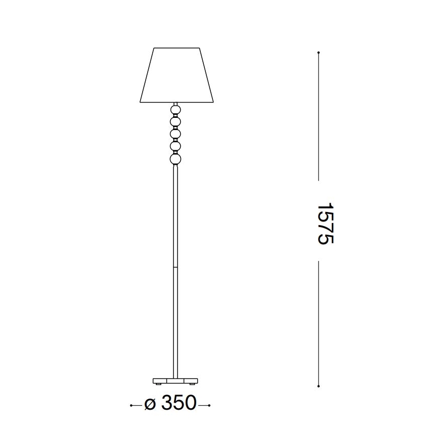 Ideal Lux - Kristallen staande lamp QUEEN 1xE27/60W/230V goud
