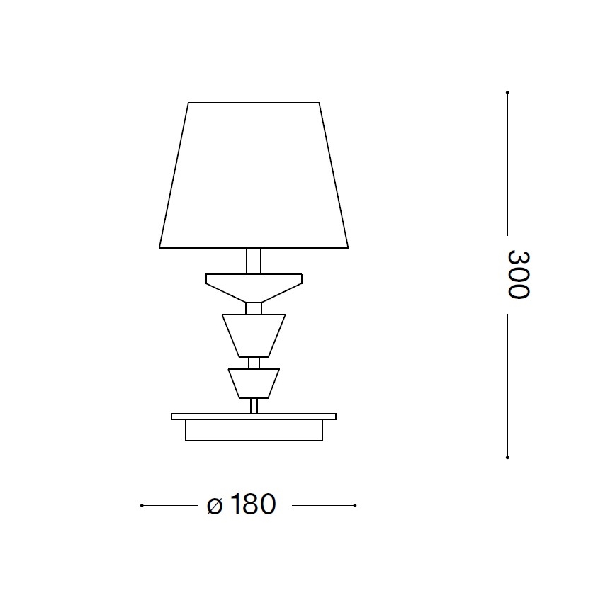 Ideal Lux - Kristallen tafellamp PEGASO 1xE14/28W/230V goud