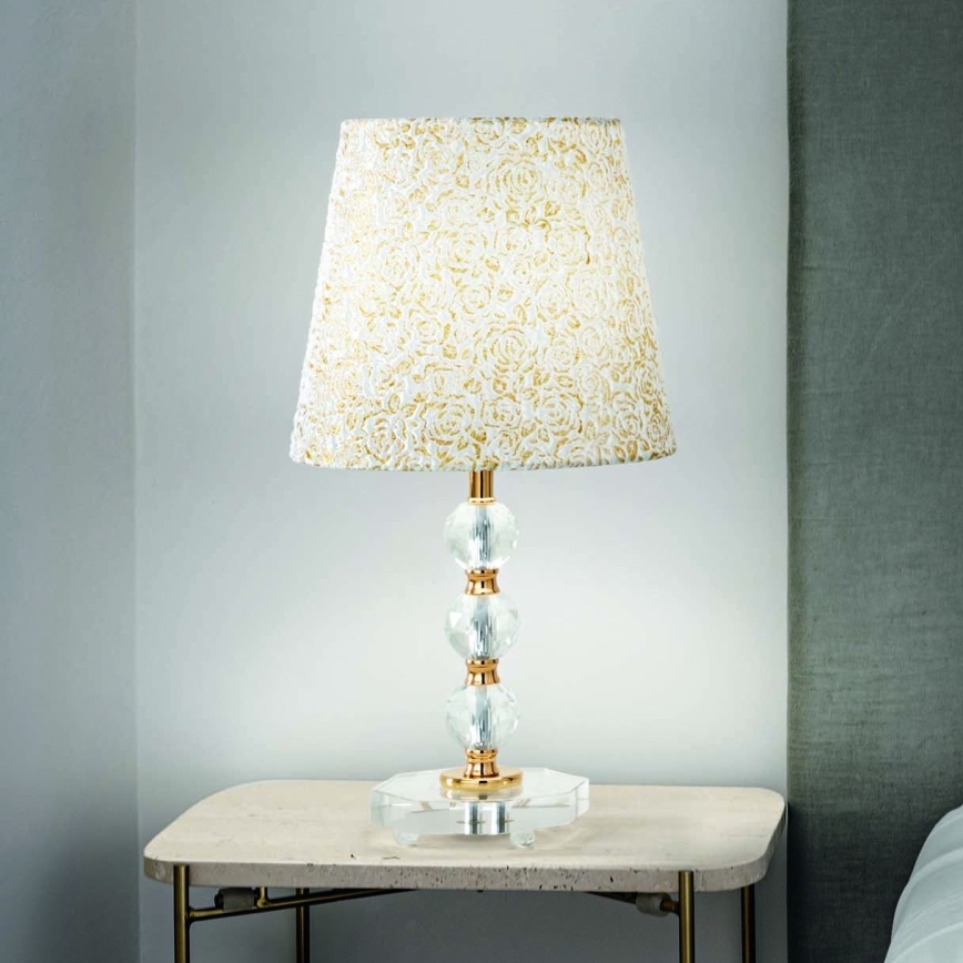 Ideal Lux - Kristallen tafellamp QUEEN 1xE27/60W/230V goud