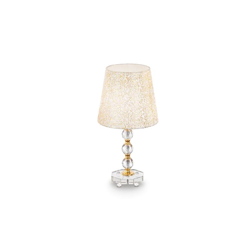 Ideal Lux - Kristallen tafellamp QUEEN 1xE27/60W/230V goud
