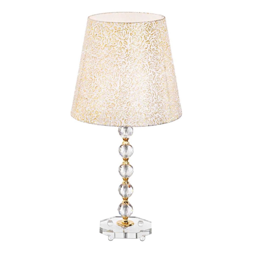 Ideal Lux - Kristallen tafellamp QUEEN 1xE27/60W/230V goud