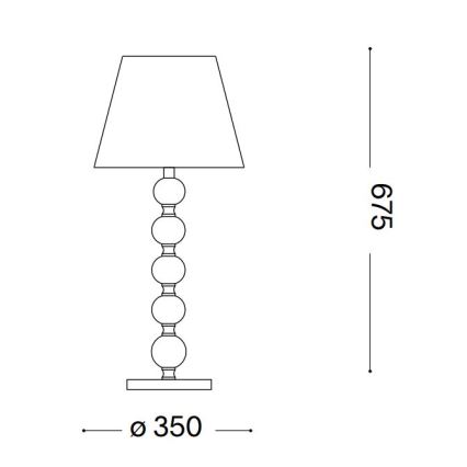 Ideal Lux - Kristallen tafellamp QUEEN 1xE27/60W/230V goud