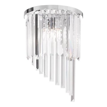 Ideal Lux - Kristallen wandlamp CARLTON 3xE14/40W/230V glanzend chroom