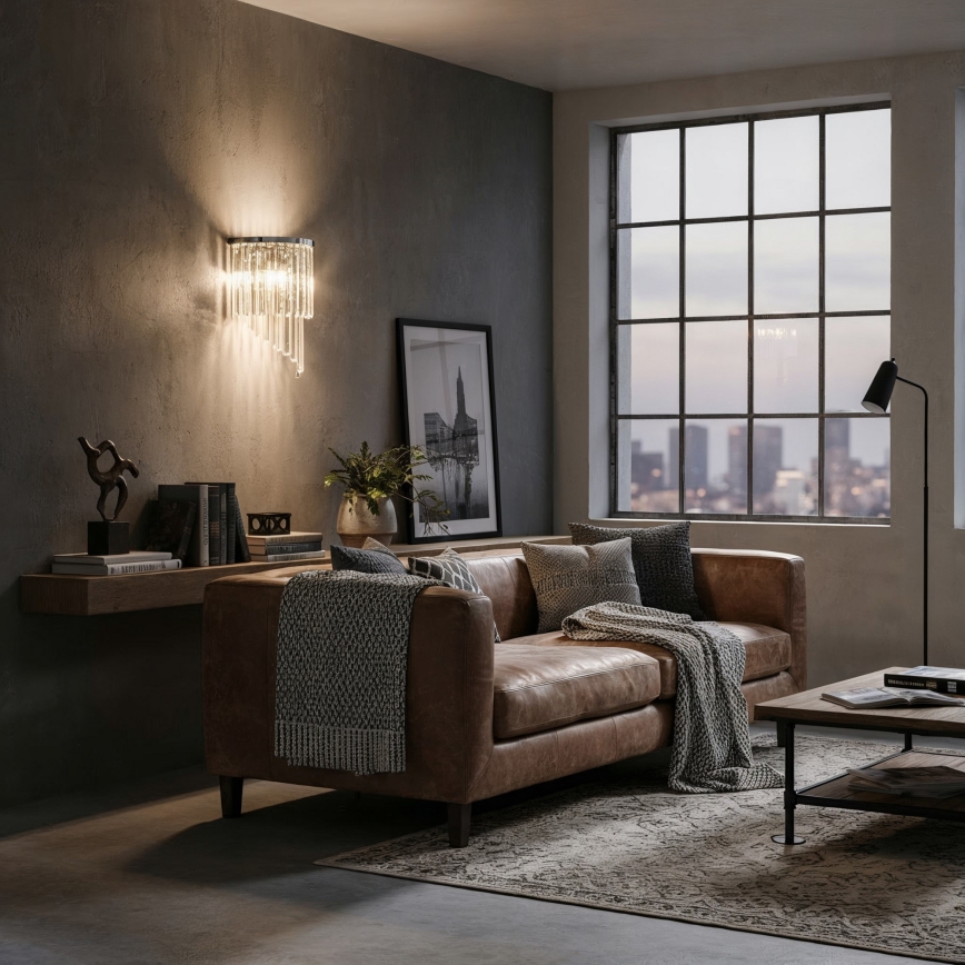 Ideal Lux - Kristallen wandlamp CARLTON 3xE14/40W/230V glanzend chroom