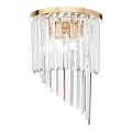 Ideal Lux - Kristallen wandlamp CARLTON 3xE14/40W/230V goud