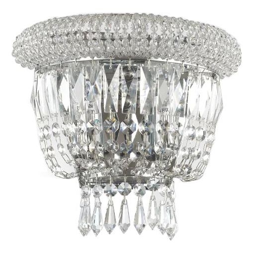 Ideal Lux - Kristallen wandlamp DUBAI 2xE14/28W/230V glanzend chroom