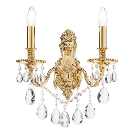 Ideal Lux - Kristallen wandlamp GIOCONDA 2xE14/40W/230V goud