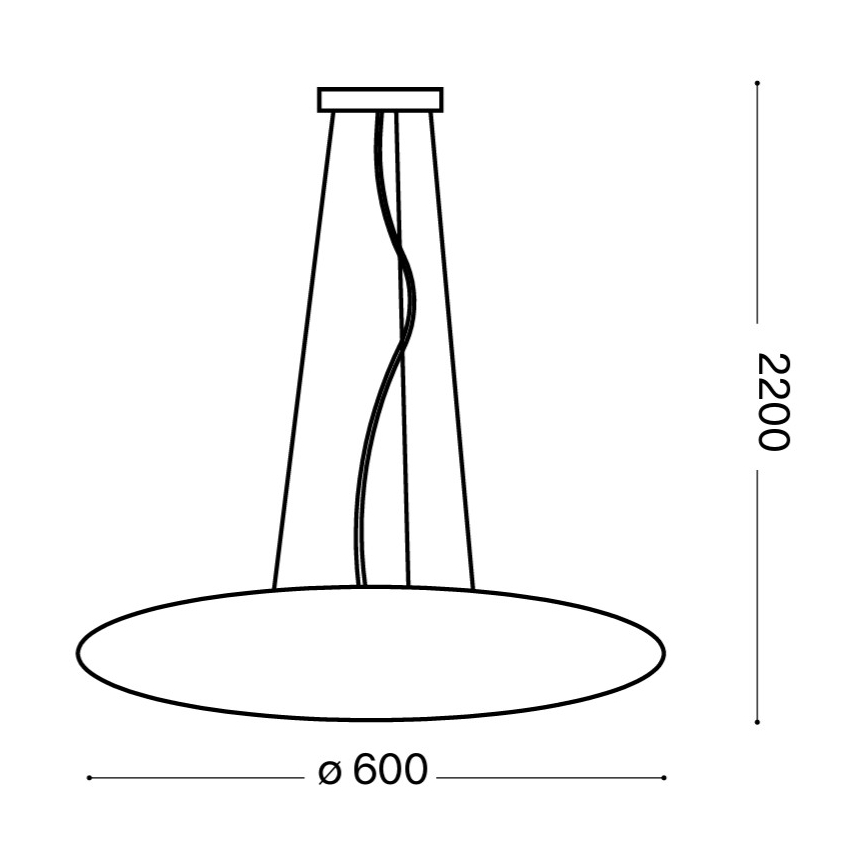 Ideal Lux - Kroonluchter aan kabel GLORY 5xE27/60W/230V Ø 60 cm wit