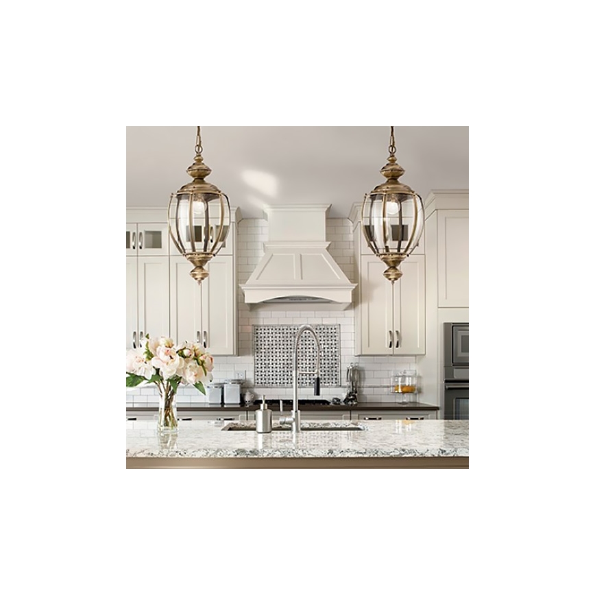 Ideal Lux - Kroonluchter aan ketting NORMA 1xE27/60W/230V Ø 25 cm bronskleurig