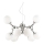 Ideal Lux - Kroonluchter met kabelophanging NODI 9xE14/28W/230V Ø 80 cm glanzend chroom/wit