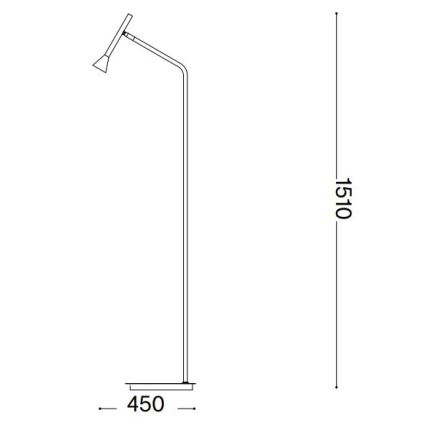 Ideal Lux - Lampadaire DIESIS LED/4,5W/230V CRI 95 doré