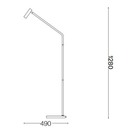 Ideal Lux - Lampadaire EASY LED/3,5W/230V CRI 90 noir