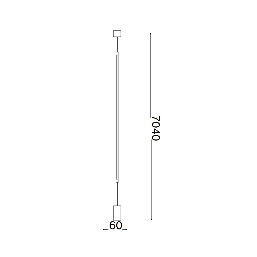 Ideal Lux - Lampadaire FILO LED/14W/230V 3000K CRI 90 noir