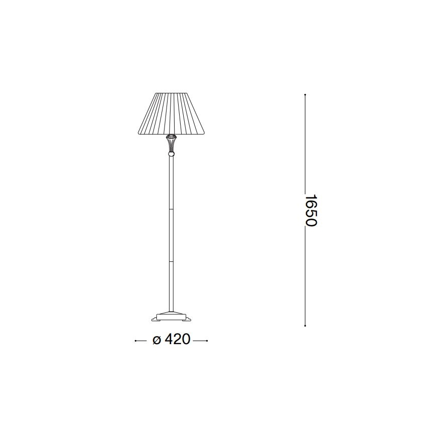 Ideal Lux - Lampadaire FIRENZE 1xE14/40W/230V doré