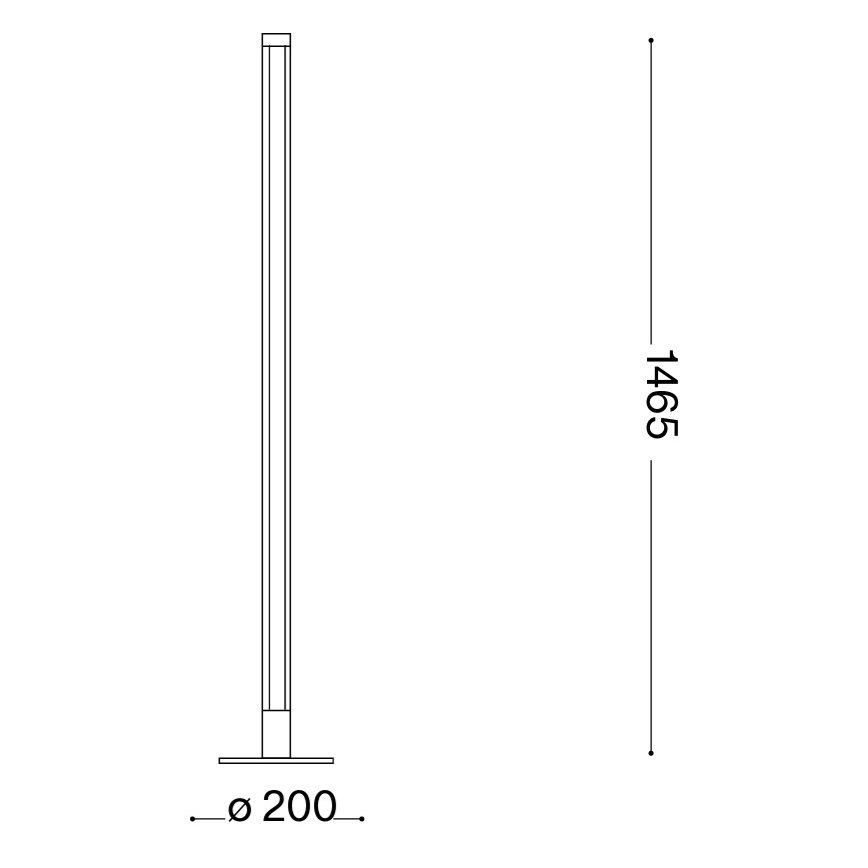 Ideal Lux - Lampadaire LED à intensité variable YOKO LED/16W/230V IRC 90 blanc