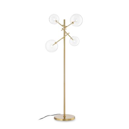 Ideal Lux - Lampadaire LED EQUINOXE 4xG4/2W/230V laiton/transparent