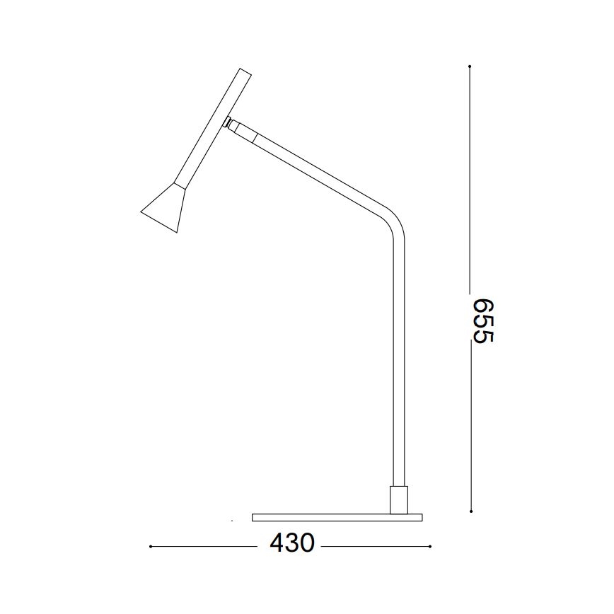 Ideal Lux - Lampe de table tactile à intensité variable DIESIS LED/6,5W/230V CRI 90 noir
