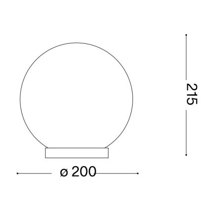Ideal Lux - Lampe de table CARTA 1xE27/25W/230V d. 20 cm blanc