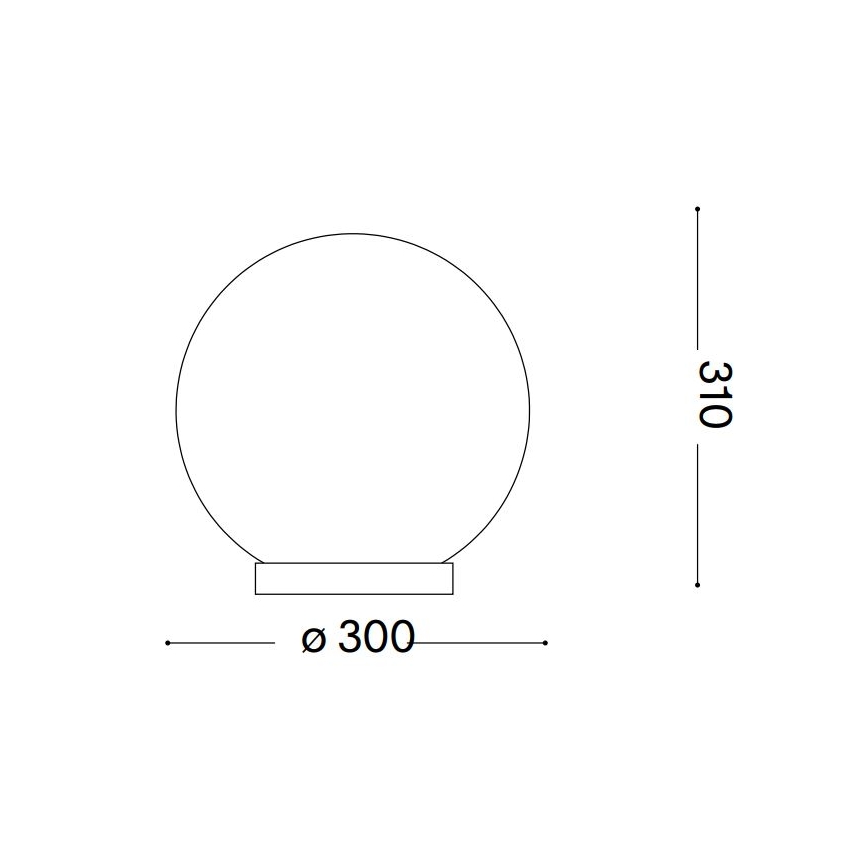 Ideal Lux - Lampe de table CARTA 1xE27/25W/230V d. 30 cm blanc