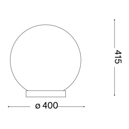 Ideal Lux - Lampe de table CARTA 1xE27/25W/230V d. 40 cm blanc