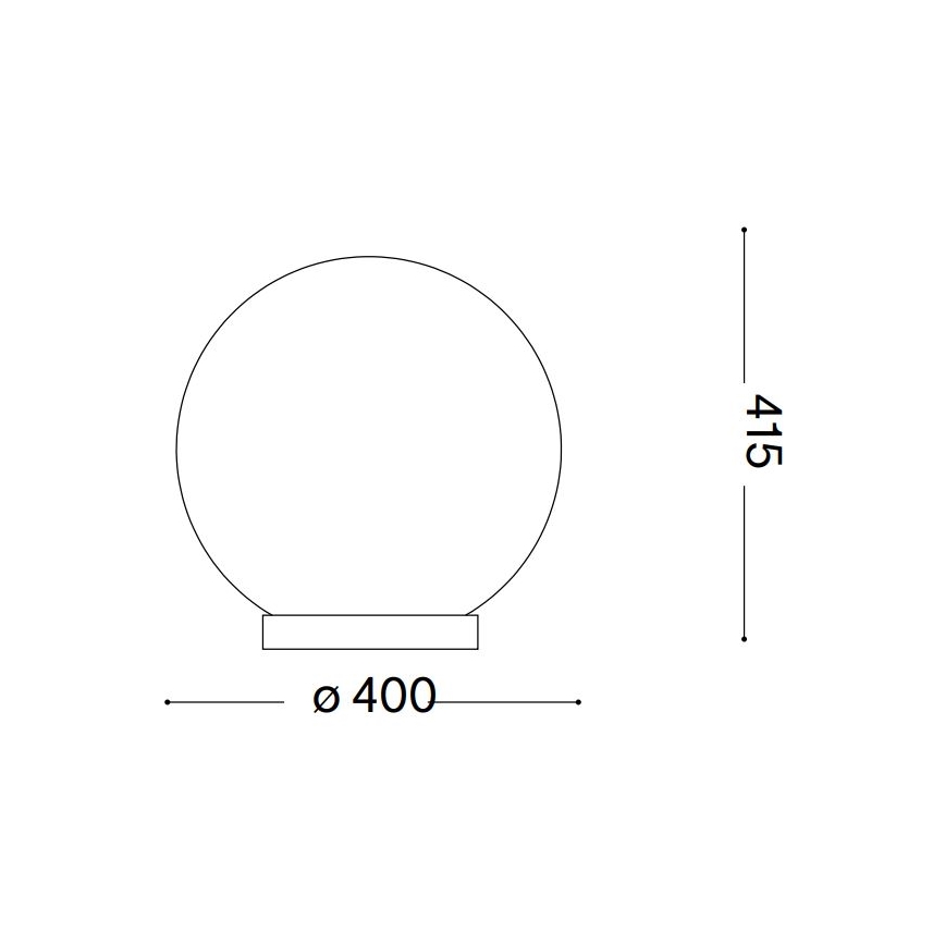 Ideal Lux - Lampe de table CARTA 1xE27/25W/230V d. 40 cm blanc