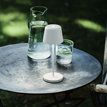 Ideal Lux - Lampe de table d'extérieur tactile dimmable LED CUTE LED/2,5W/3,7V 3000 mAh USB 2200-2700K IP65 blanche