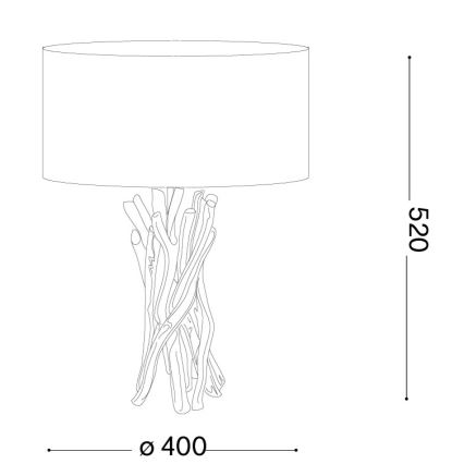 Ideal Lux - Lampe de table DRIFTWOOD 1xE27/60W/230V goyave