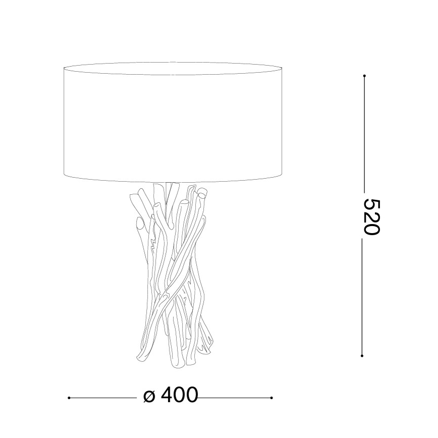 Ideal Lux - Lampe de table DRIFTWOOD 1xE27/60W/230V goyave