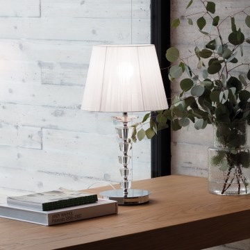 Ideal Lux - Lampe de table en cristal PEGASO 1xE27/60W/230V chrome brillant