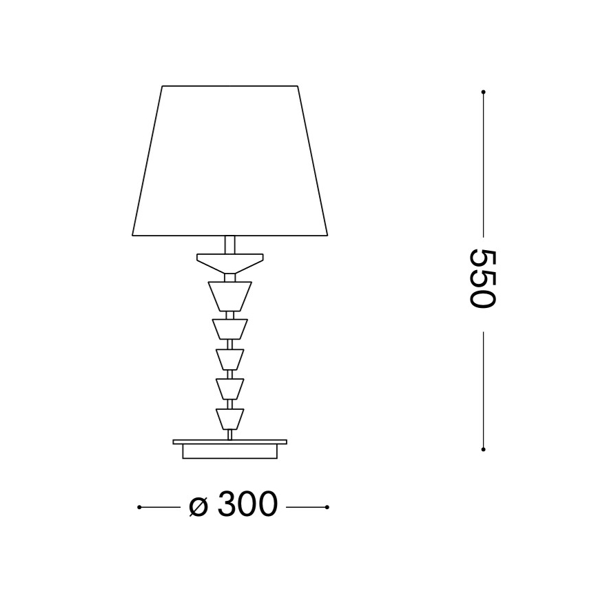 Ideal Lux - Lampe de table en cristal PEGASO 1xE27/60W/230V chrome brillant