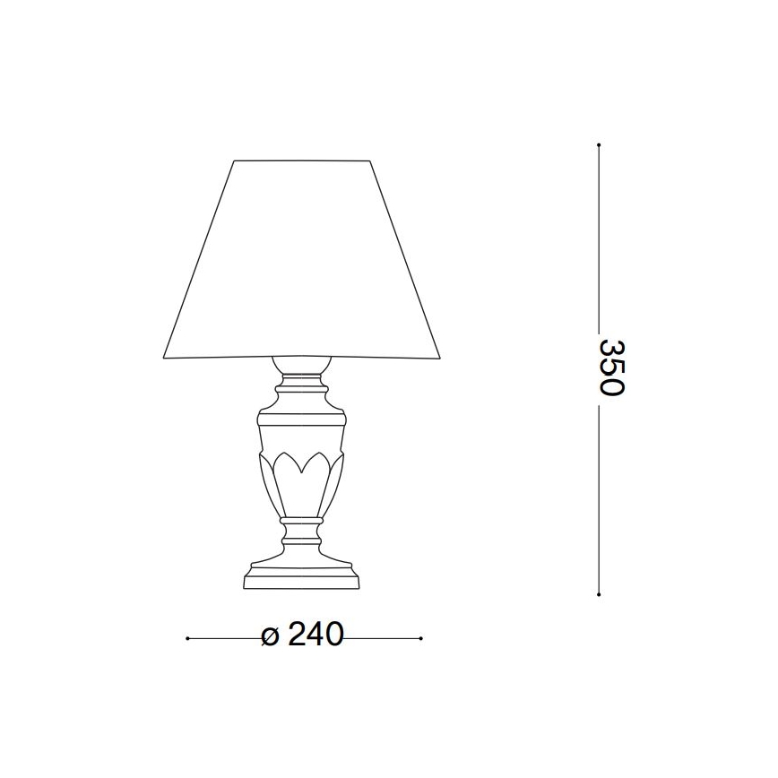 Ideal Lux - Lampe de table FIRENZE 1xE14/40W/230V blanc/doré