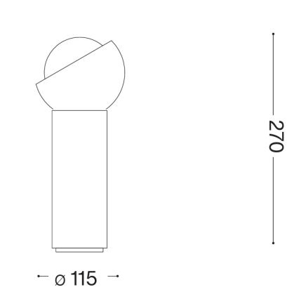 Ideal Lux - Lampe de table LED BLOOM 1xG9/3W/230V dorée/beige fumé