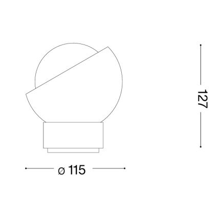 Ideal Lux - Lampe de table LED BLOOM 1xG9/3W/230V, noire