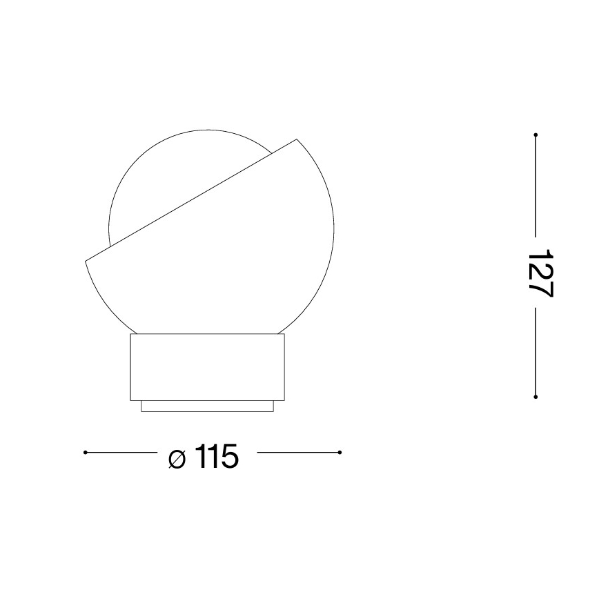 Ideal Lux - Lampe de table LED BLOOM 1xG9/3W/230V, noire