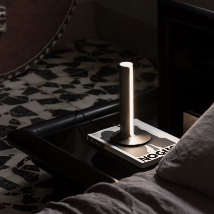 Ideal Lux - Lampe de table LED dimmable DORICA LED/8W/230V IRC 90 chrome mat