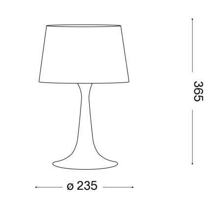 Ideal Lux - Lampe de table LONDON 1xE27/60W/230V chrome brillant