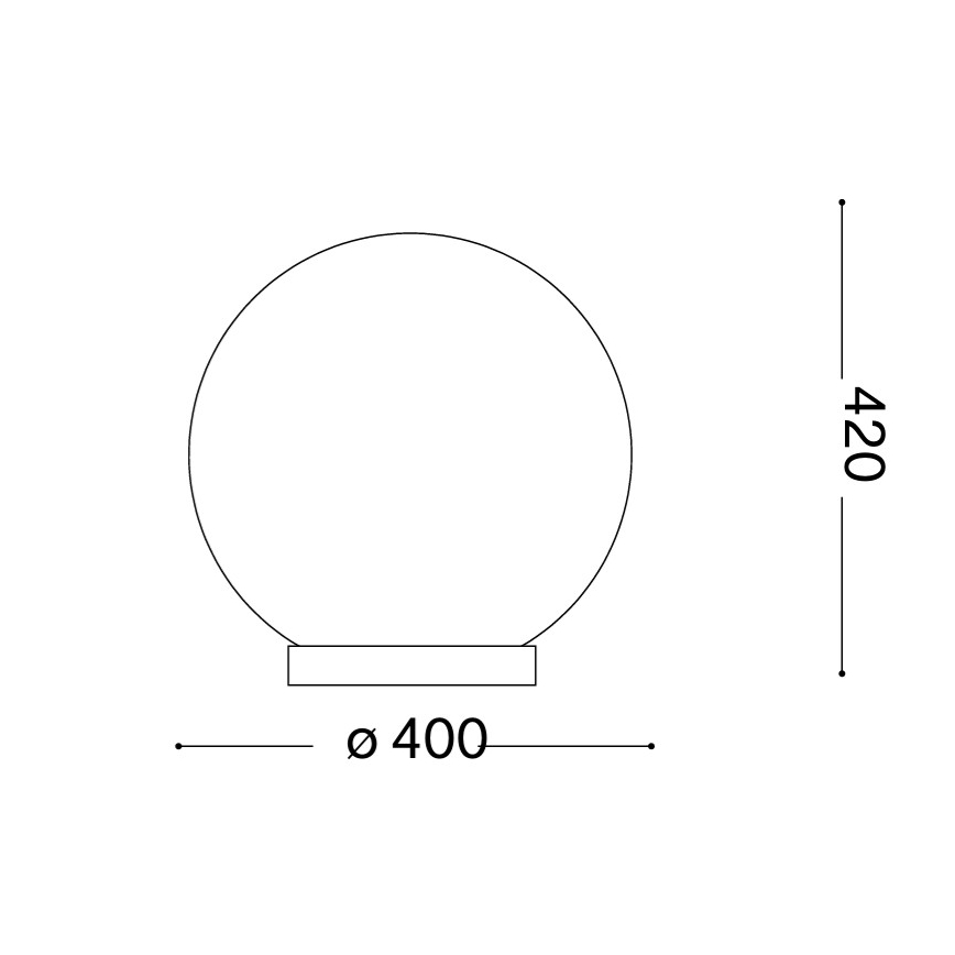 Ideal Lux - Lampe de table MAPA 1xE27/42W/230V Ø 40 cm blanche