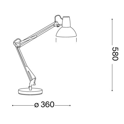 Ideal Lux - Lampe de table WALLY 1xE27/42W/230V noir/cuivré