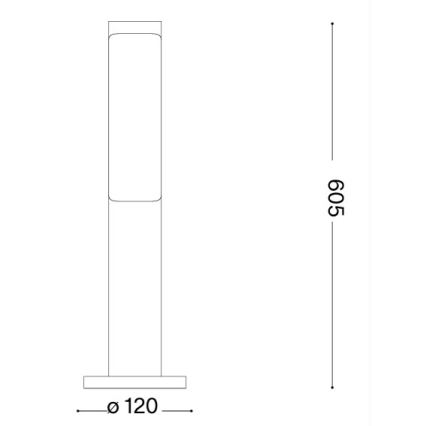 Ideal Lux - Lampe LED d'extérieur ETERE LED/9,5 W/230 V 3000 K 60 cm IRC 90 IP44 marron