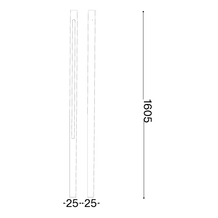 Ideal Lux - lampe d'extérieur LED JEDI LED/25W/230V 160 cm IRC 90 IP65 marron