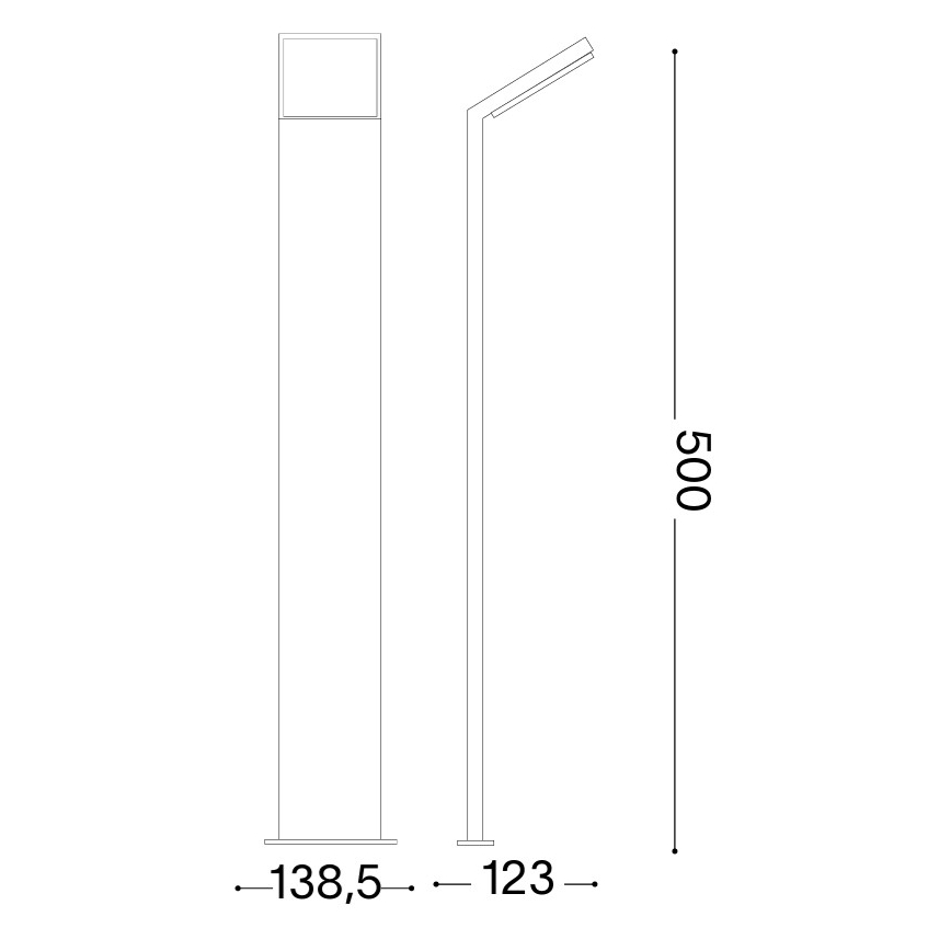 Ideal Lux - Lampe d'extérieur LED STYLE LED/8,5W/230V 3000K 50 cm IRC 90 IP54 marron