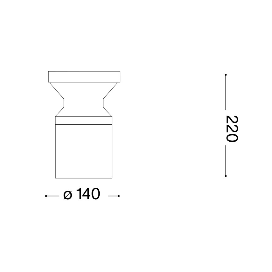 Ideal Lux - Lampe d'extérieur TORRE 1xE27/15W/230V 22 cm IP65 anthracite