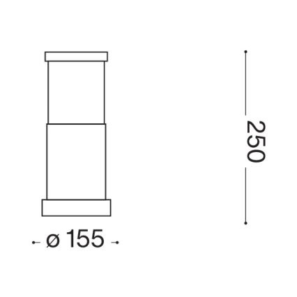 Ideal Lux - Lampe d'extérieur TRONCO 1xE27/42W/230V 25 cm IP65 marron